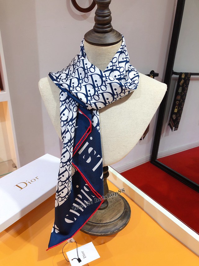 Dior專櫃新款迪奧新版滿幅老花90cm真絲方巾 mmyj1573